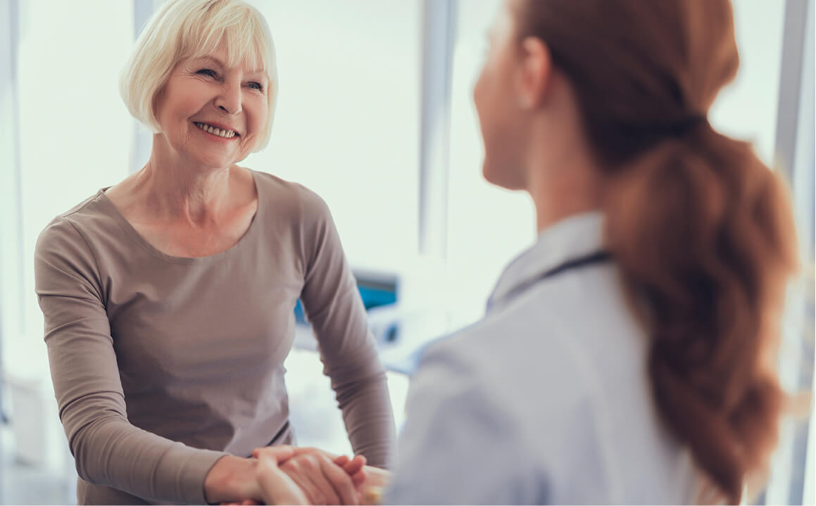 Doctor talking to patient